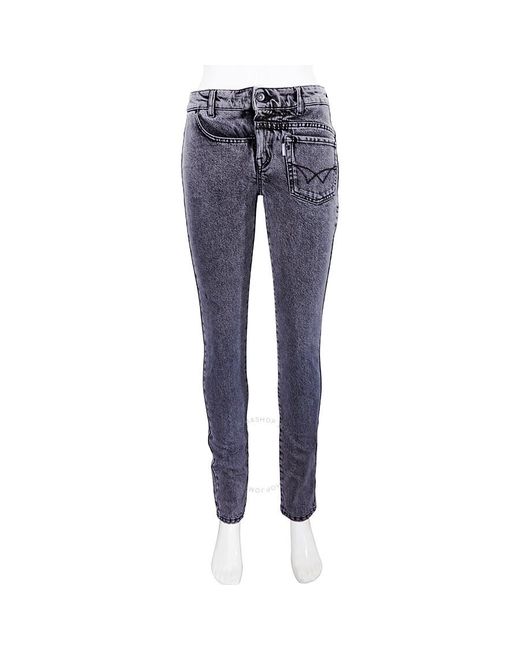 Filles A Papa Blue Twisted Slim Jeans
