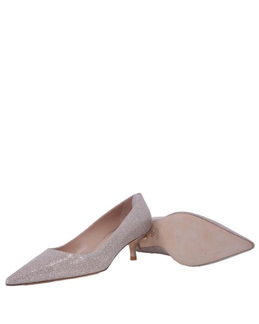 Stuart Weitzman Brown Stuart Kitten-Heel Pumps