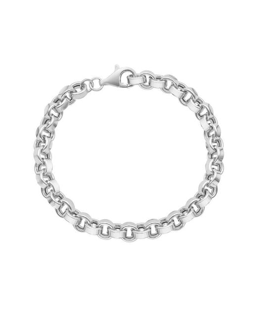 Tresorra Metallic Sterling Rolo Link Bracelet