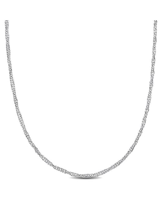 Amour Metallic 1.9Mm Diamond-Cut Singapore Necklace