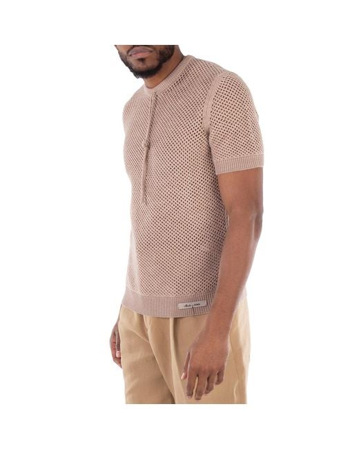 Fendi Brown Regular-Fit Short-Sleeved Knit Jumper, Brand Size 50 Us for men