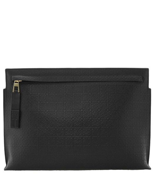 Loewe Black Calfskin Repeat T Pouch for men