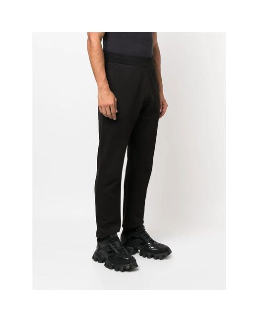 Moncler Black Logo Patch Track Pants for men