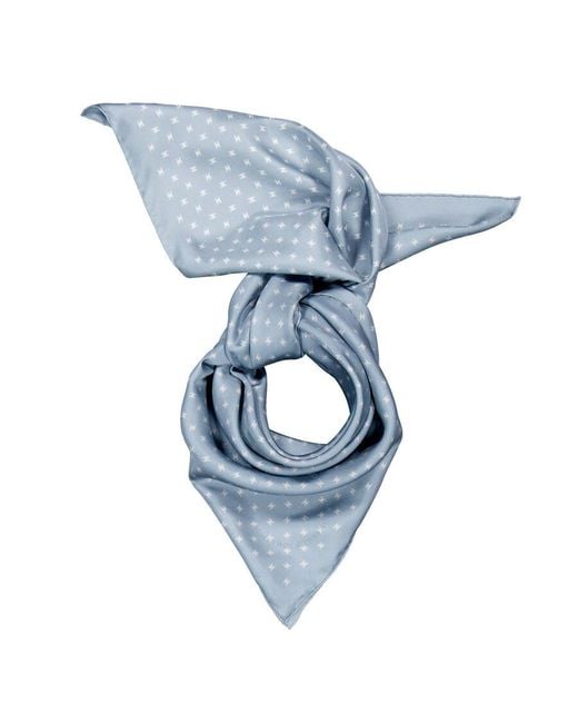 Celine Square Triomphe Silk Twill in Blue | Lyst