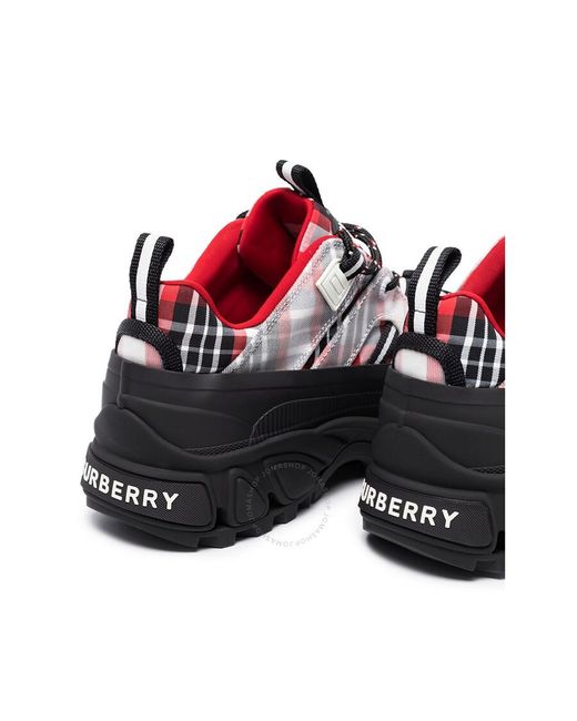 Burberry Blue Arthur Check-print Sneakers
