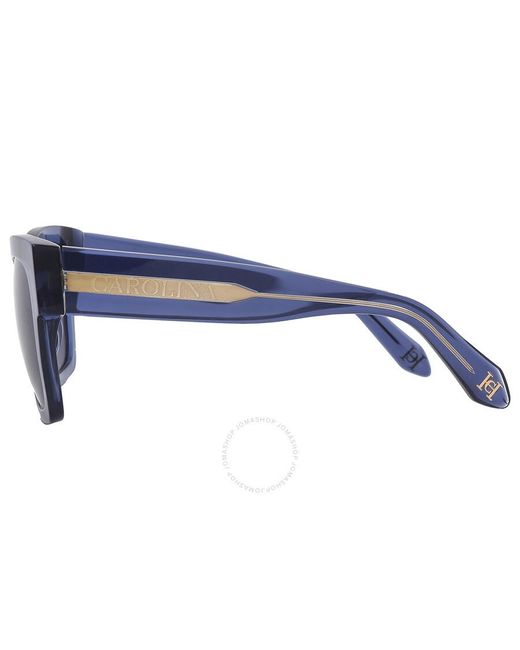 Carolina Herrera Blue Square Sunglasses Shn635 Ot31 54