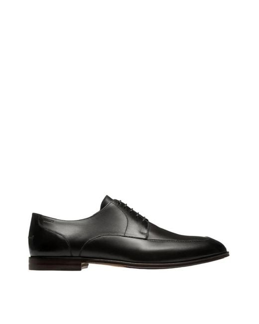 Bally Black Wedmer Calf Plain Leather Derby Shoes, Brand Size 11 Us for men