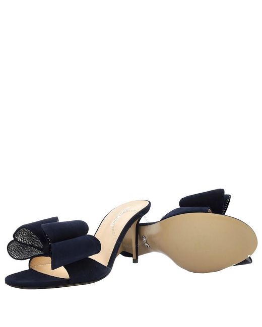 Mach & Mach Blue Le Cadeau Suede Mules, Brand Size 36.5 Us