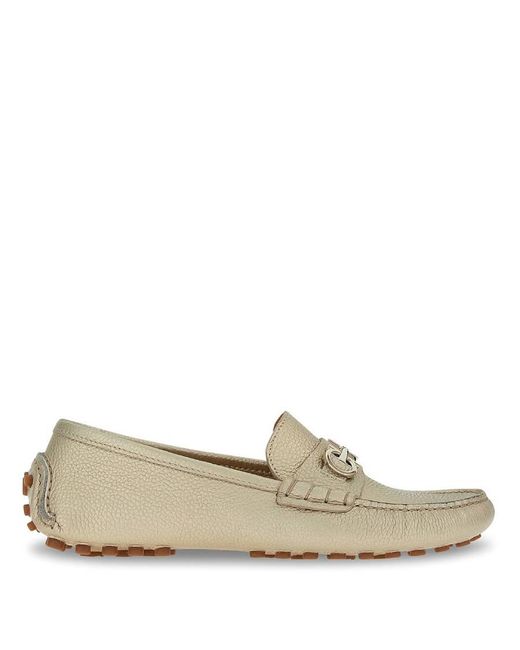 Ferragamo Natural Driver With Gancini Ornament