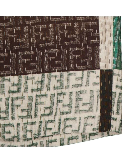 Fendi Green Ff Patchwork Bermuda Shorts, Brand Size 46 (Waist for men