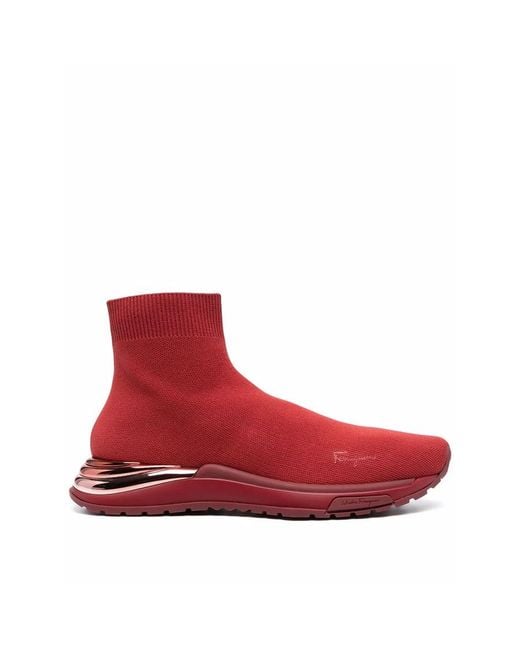 Ferragamo Red Ladies Sneakers, Us