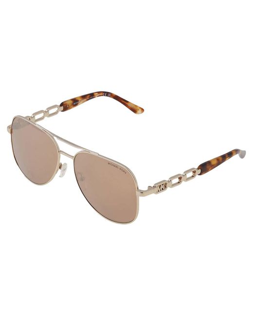 Michael Kors Black Chianti Mirror Pilot Sunglasses Mk1121 10147p 58