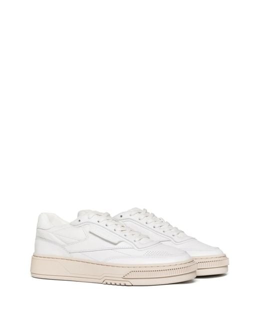 Reebok White Club C Ltd Leather Low-Top Sneakers for men