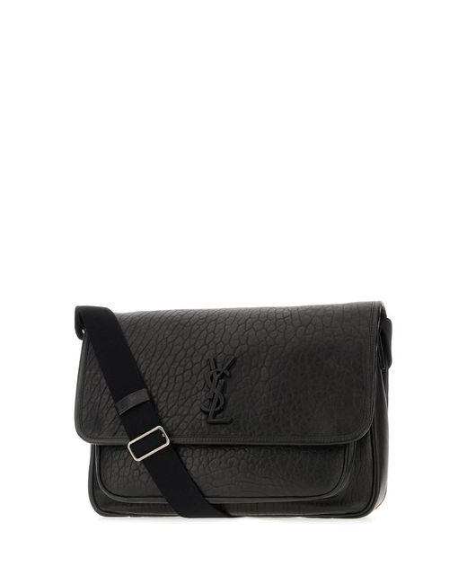 Saint Laurent Black Leather Niki Crossbody Bag for men