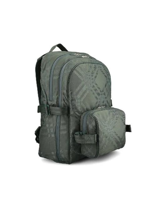 Burberry Green Jacquard Check Backpack for men