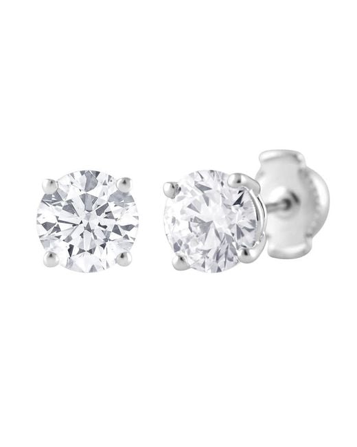Brilliant Diamond Metallic 14Kt 3.00 Carat Round Cut Lab Grown Diamond Stud Earrings For for men