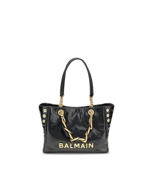 Balmain Black Small 1945 Tote Bag