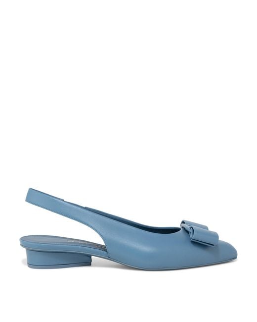 Ferragamo Blue Ladies Heels, Us