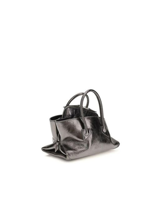 The Attico Black La Passeggiata Top Handle Bag