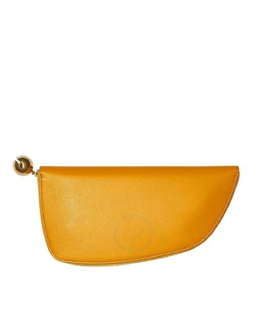Burberry Yellow Mimosa Leather Large Shield Wallet
