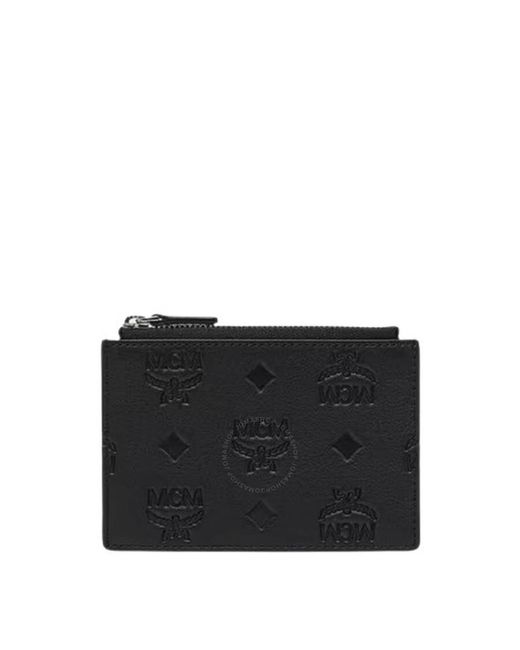 [MCM]★Aren Visetos Zipper Card Case MCM Aren Zip Card Case in Black | Lyst