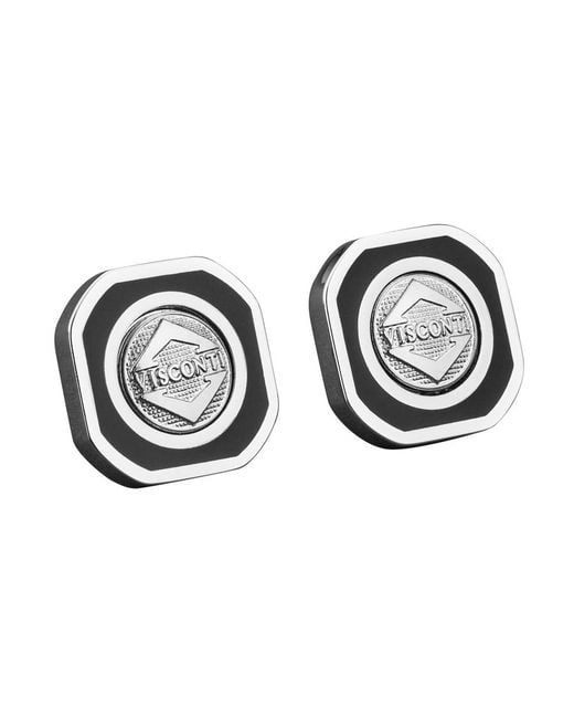 Visconti Black Earings Squaring The Circle
