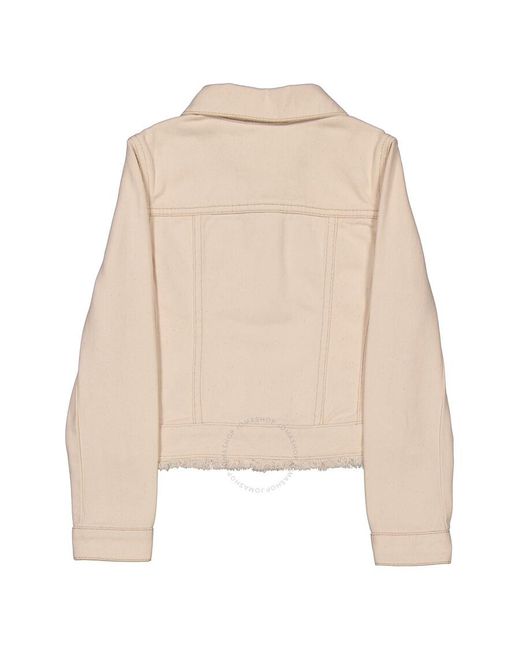 Chloé Natural Girls Ivory Cotton Denim Jacket