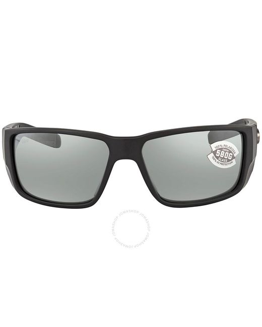 Costa Del Mar Gray Cta Del Mar Blackfin Pro Grey Silver Mirror Polarized Glass Sunglasses for men