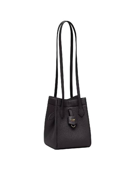 Fendi Black Origami Leather Bucket Bag