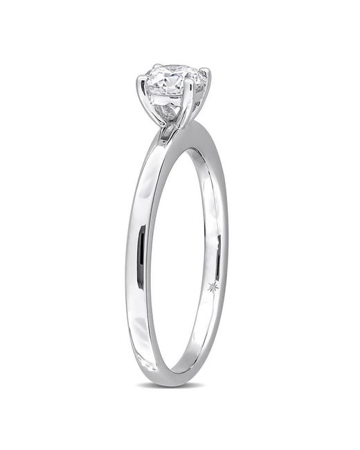 Created Forever White 1/2Ct Tw Lab-Grown Diamond Solitaire Engagement Ring