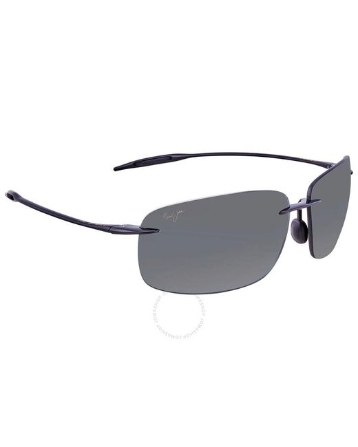 Maui Jim Gray Breakwall Nuetral Wrap Sunglasses 422-02 63