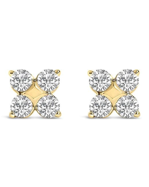 Haus of Brilliance Metallic 10K 1/2 Cttw Lab Grown Diamond Snowflake Stud Earrings