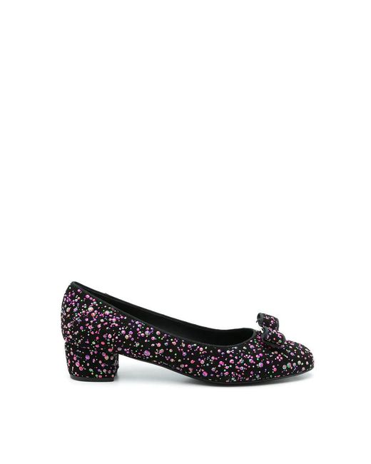 Ferragamo Black Ladies Heels, Us