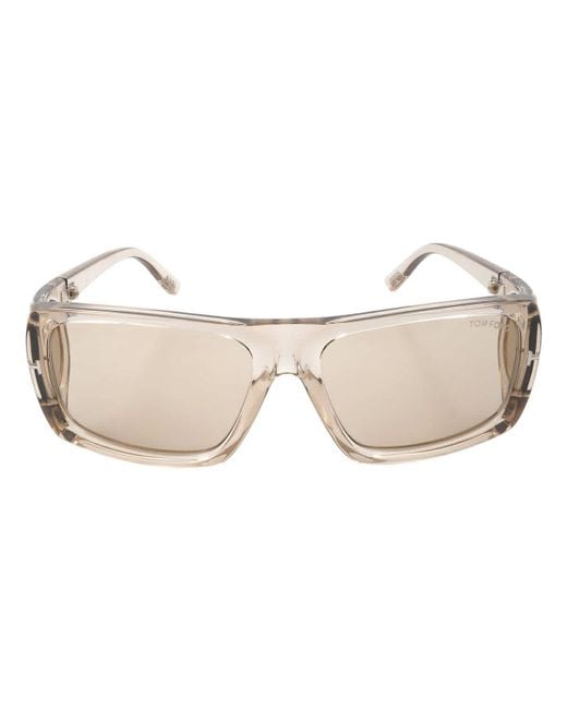 Tom Ford Pink Rizzo Smoke Browline Sunglasses for men