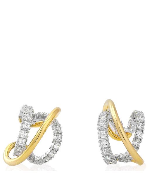 Swarovski Metallic Hyperbola Mixed Cuts Ear Cuffs