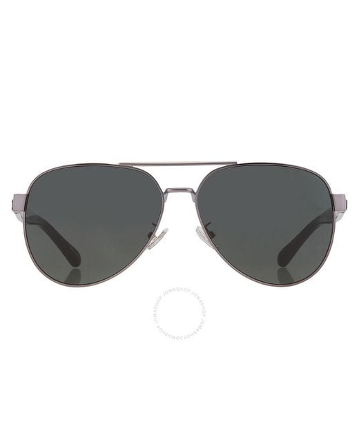 COACH Gray Green Pilot Sunglasses Hc7143 900471 61 for men