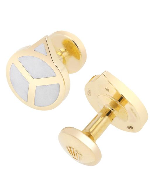 Rolex Metallic 18 Kt Hand Cufflinks