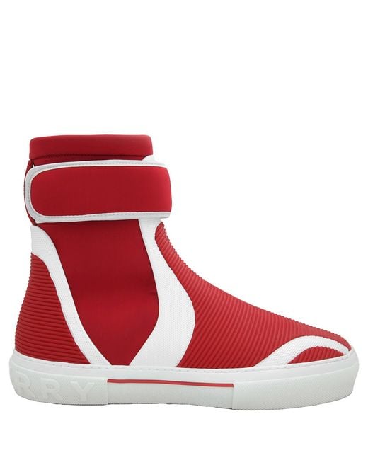 Burberry Red Sub Sneakers Touch Strap Sneakers, Brand Size 50 (Us for men