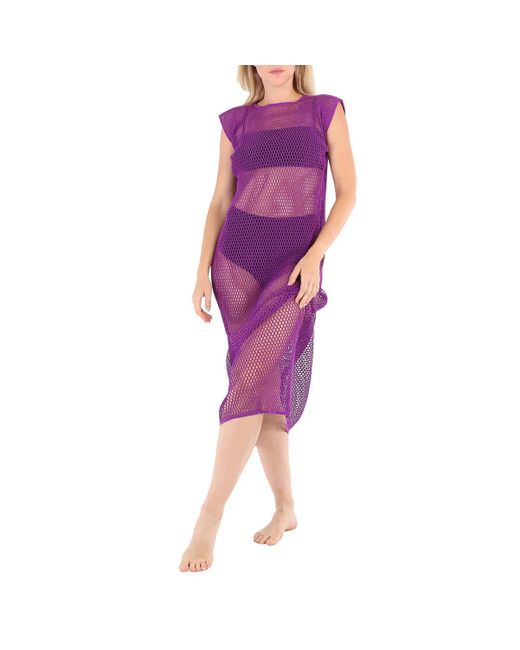 Wolford Purple Xenia Simpe Net Dress