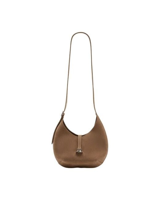 Courreges Brown Calfskin Shoulder Bag