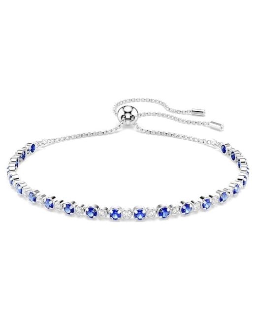 Swarovski Metallic Matrix Rhodium Plated Crystal Tennis Bracelet