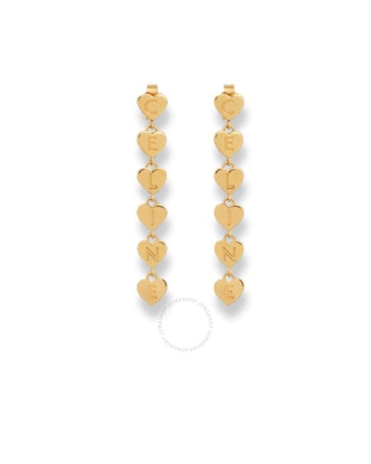 Céline Metallic Cur Heart Earrings