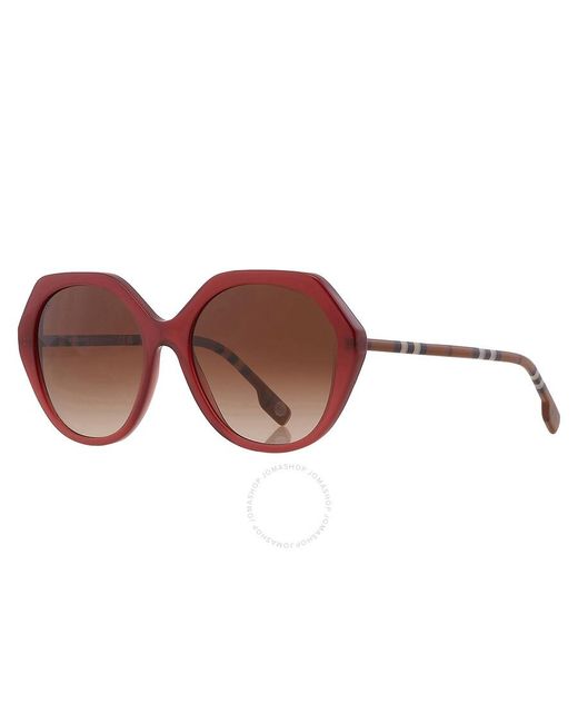 Burberry Vanessa Brown Gradient Geometric Sunglasses Be4375 401813 55