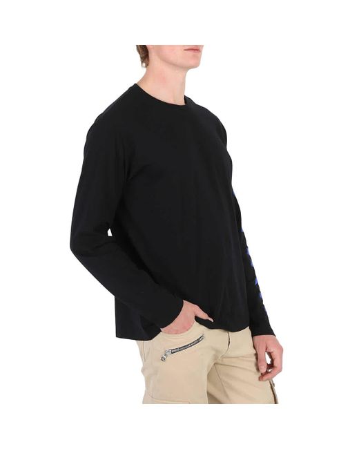Balmain Black Logo Print Eco-responsible Cotton T-shirt for men