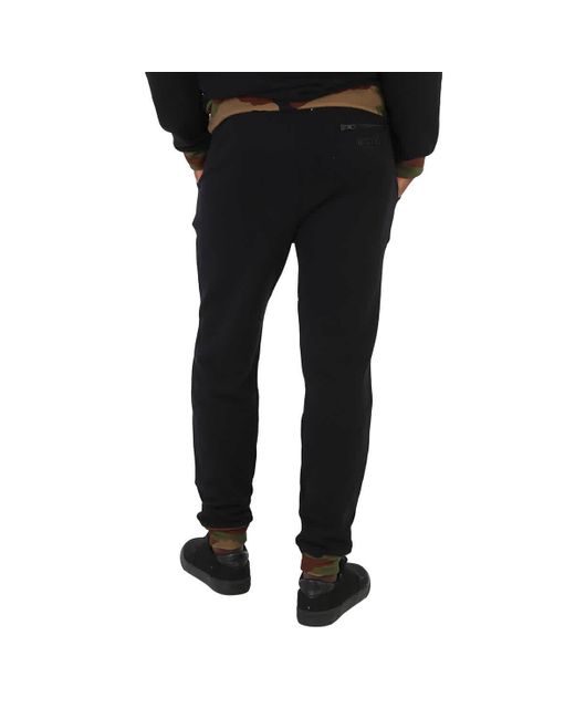 Moschino Black Underwear Camouflage Trim Track Pants for men
