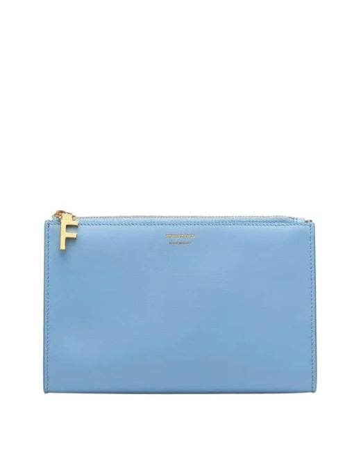 Ferragamo Blue Calfskin Beauty Case