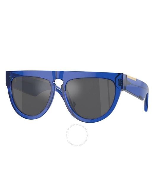 Burberry Blue Grey Mirror Silver Irregular Sunglasses Be4416u 34926g 59