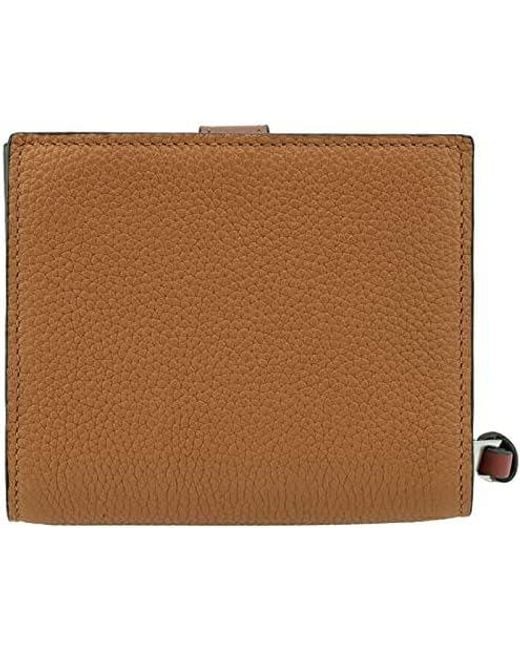 Loewe Brown Soft Grained Calfskin Compact Wallet for men