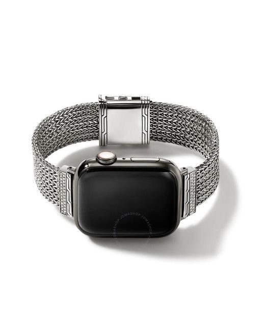 John Hardy Metallic Smart Watch Strap With Diamonds 40mm-45mm Apple Watch Faces