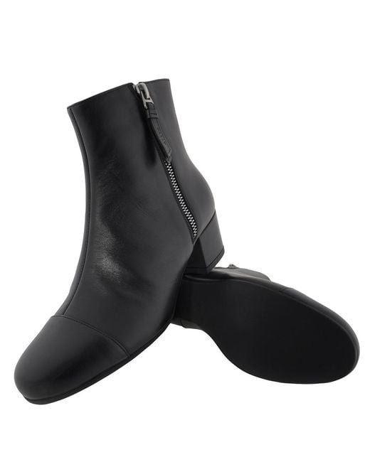 Bally Black Gracyn Leather Ankle Boots, Brand Size 36 Us